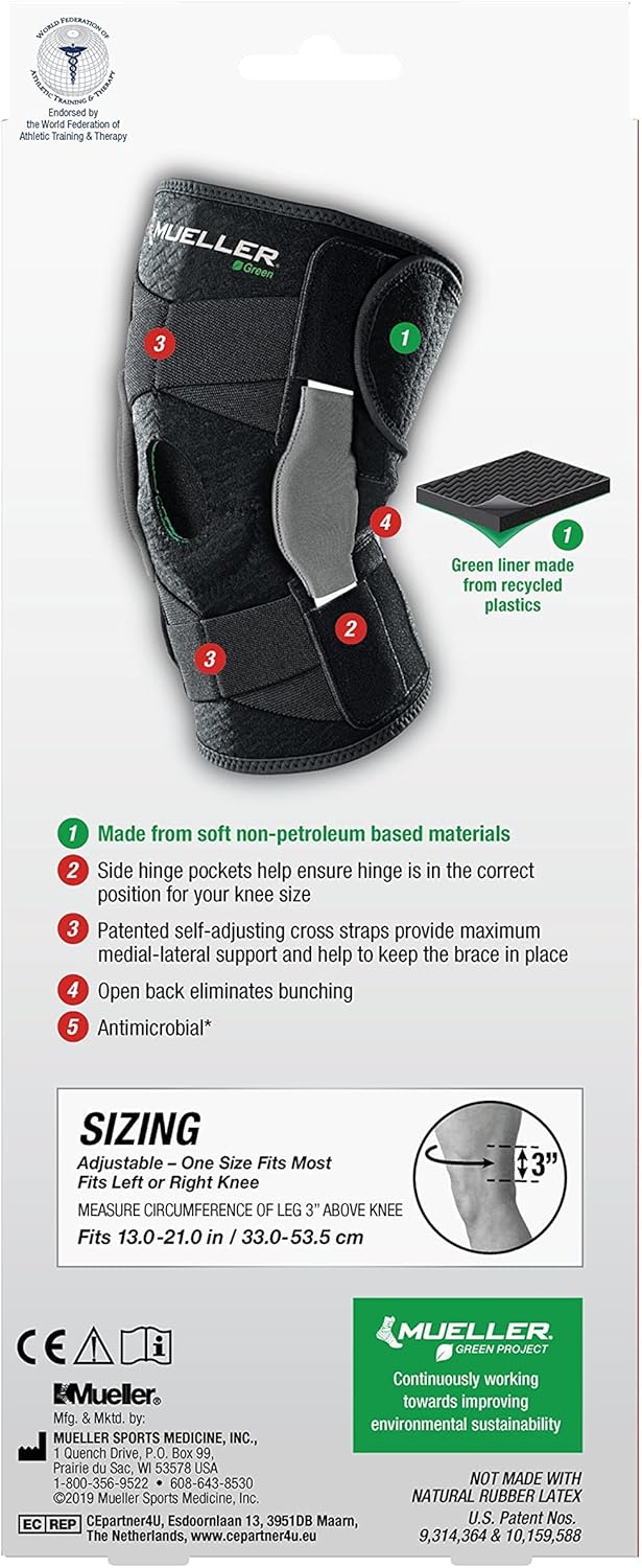GREEN ADJUSTABLE HINGED KNEE