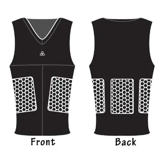V-NECK TANK TOP with RIB & SPINE HEXPADS