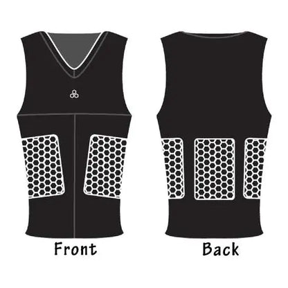 V-NECK TANK TOP with RIB & SPINE HEXPADS