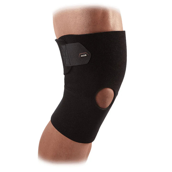 ADJUSTABLE KNEE WRAP with OPEN PATELLA